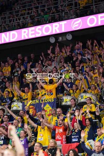 Handball-Fans in Aktion