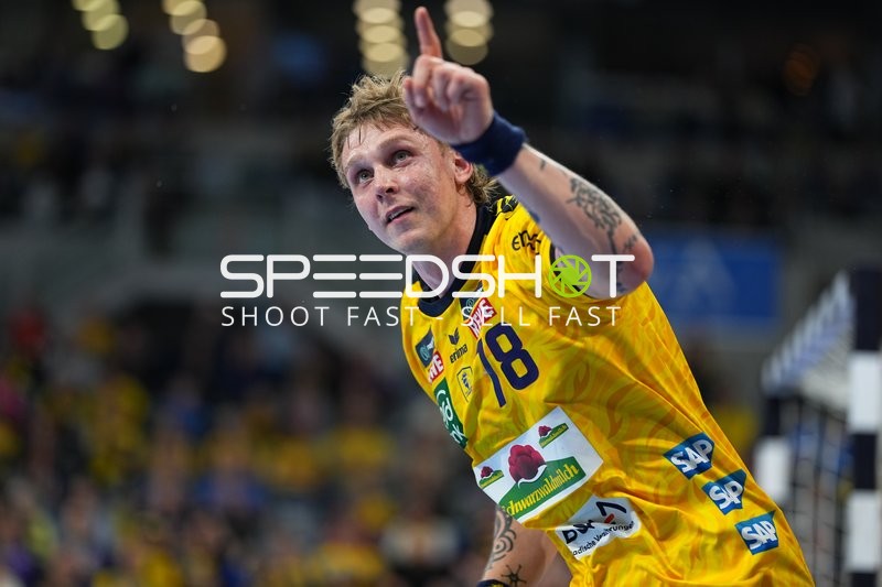 Szene mit Edwin Aspenbäck (78; Rhein Neckar Löwen)