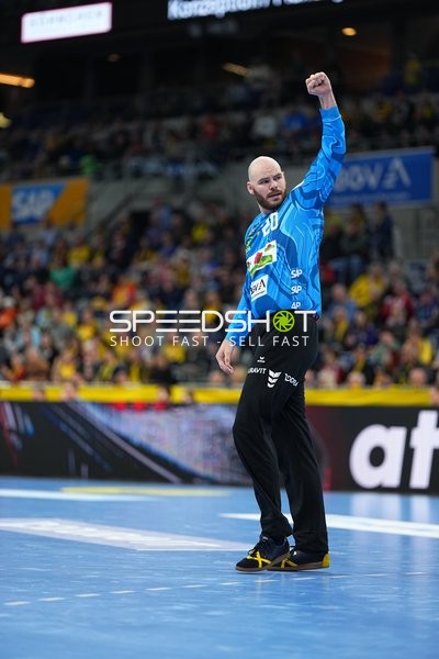 Szene mit Mike Jensen (20; Rhein Neckar Löwen)