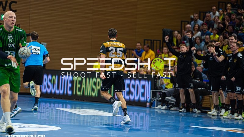 Szene mit Sebastian Gress (25; HC Elbflorenz Dresden)