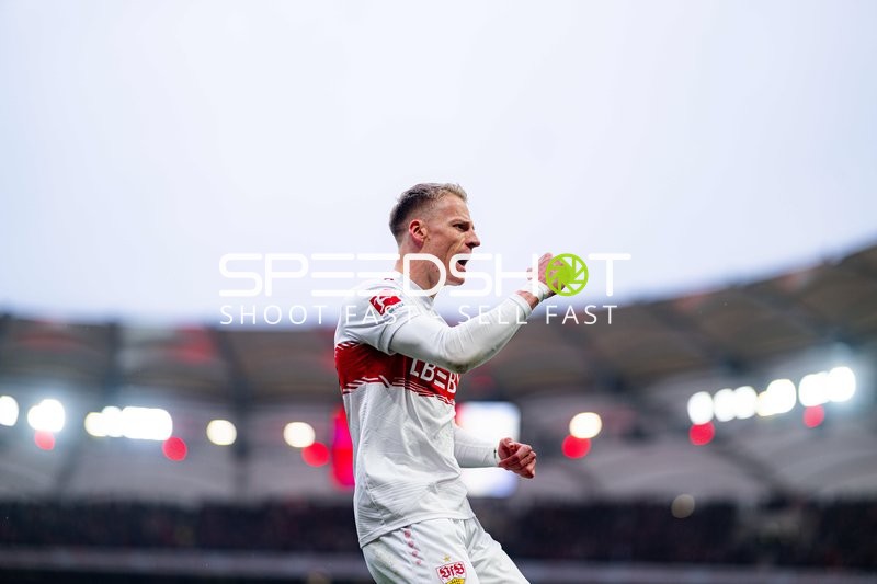Jubel von Chris Führich (10; VfB Stuttgart)