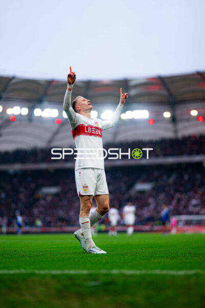 Jubel von Chris Führich (10; VfB Stuttgart)