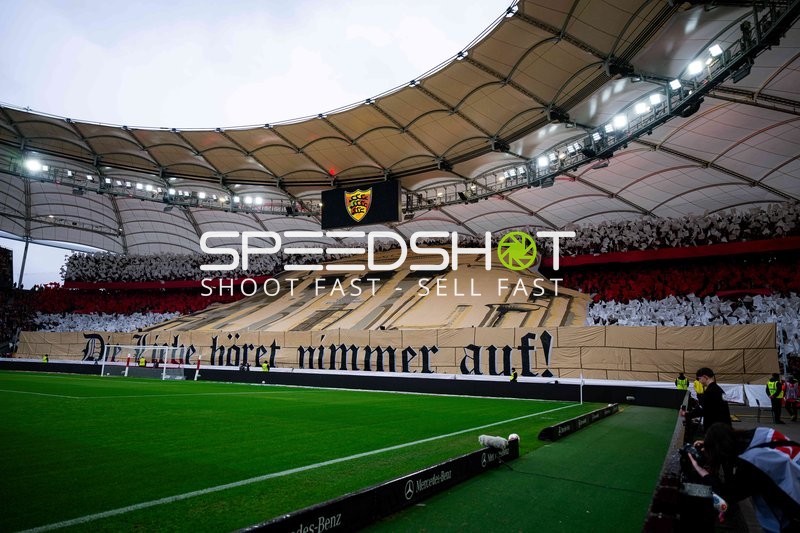 Choreografie in VfB Stuttgart Stadion