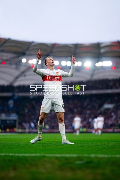 Jubel von Chris Führich (10; VfB Stuttgart)