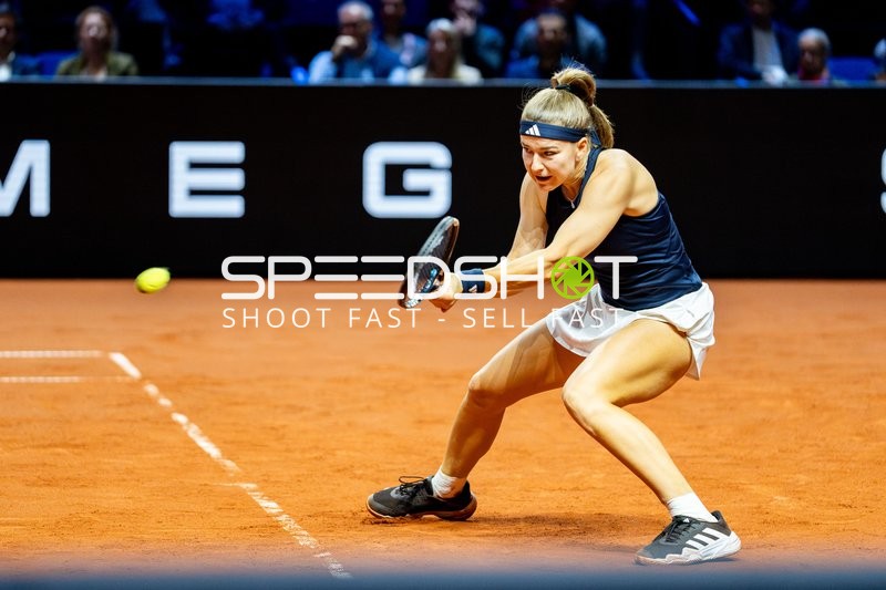 Tennis, Porsche Tennis grand Prix 2026, Porsche-Arena Stuttgart, Finale, Karolina Muchova CZE vs. Elena Rybakina KAZ, Karolina Muchova