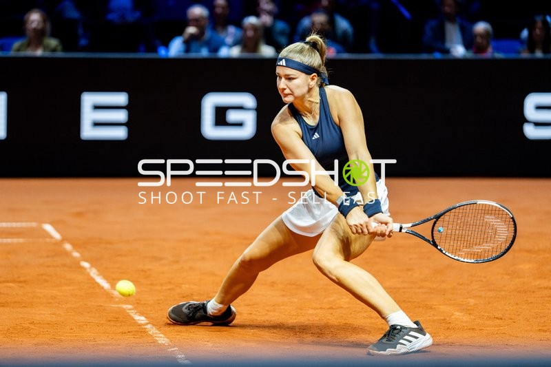 Tennis, Porsche Tennis grand Prix 2026, Porsche-Arena Stuttgart, Finale, Karolina Muchova CZE vs. Elena Rybakina KAZ, Karolina Muchova