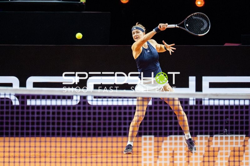 Tennis, Porsche Tennis grand Prix 2026, Porsche-Arena Stuttgart, Finale, Karolina Muchova CZE vs. Elena Rybakina KAZ, Karolina Muchova