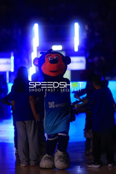 Maskottchen von Frankfurt Skyliners in der Süwag