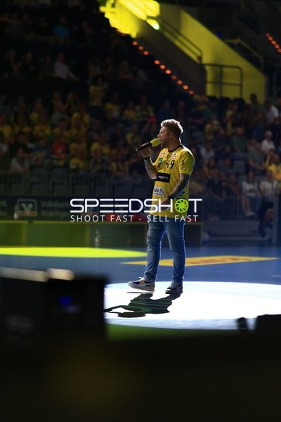 Szene mit Kevin Gerwin (49; Rhein Neckar Löwen) in der SAP Arena