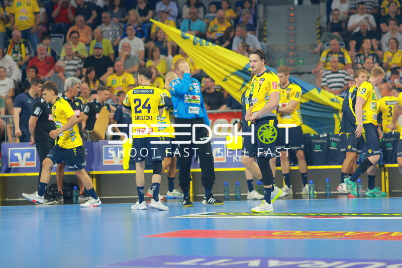 Robert Timmermeister (#7, Rhein Neckar Löwen) in der Spielpause in der SAP Arena