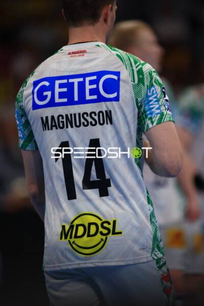 Omar Ingi Magnusson (#14; SC Magdeburg) – Rückenansicht in der SAP Arena