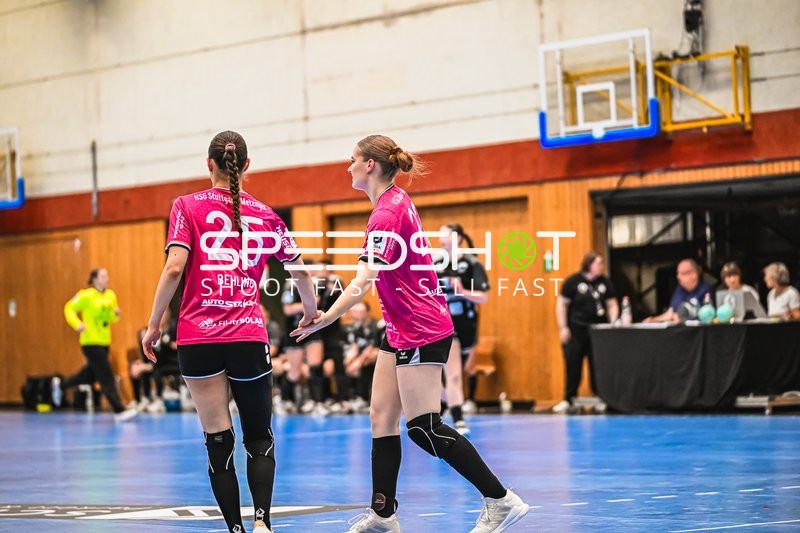 Szene mit Jolina Behling (25; HSG Stuttgart/Metzingen) und Rahel Noa Maisch (21; HSG Stuttgart/Metzingen)