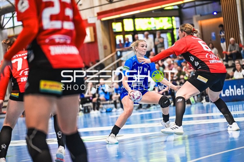Szene mit Lynn Holtman (17; Sport-Union Neckarsulm) und 6; BSV Sachsen Zwickau