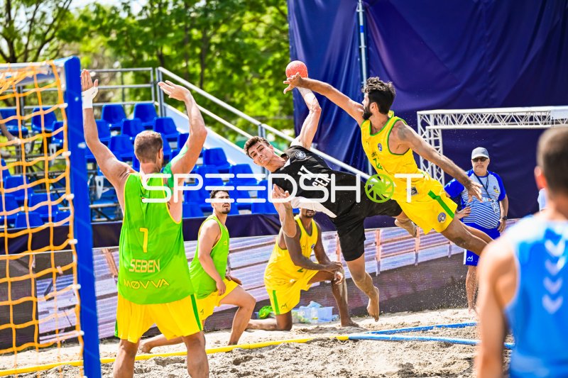 KRAUTH Tim (#17; Deutschland Beachhandball) beim Wurf gegen Brasilien