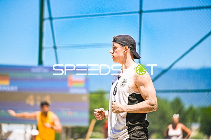 ZELSER Lars (#6; Deutschland Beachhandball Nationalmannschaft) im Spieleinsatz in Zagreb