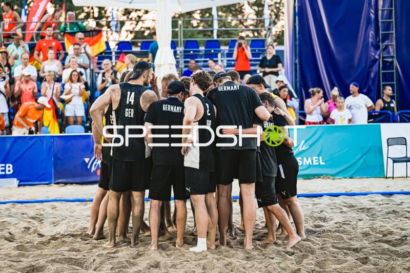 Deutschland Beachhandball Nationalmannschaft beim Teamkreis in Zagreb