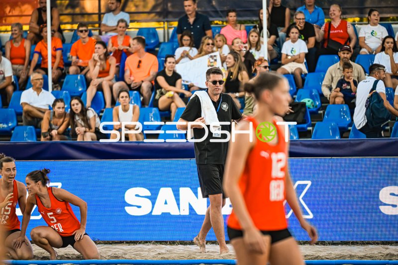 Deutsche Frauen Beachhandball Nationalmannschaft im Einsatz am Jarun See Zagreb