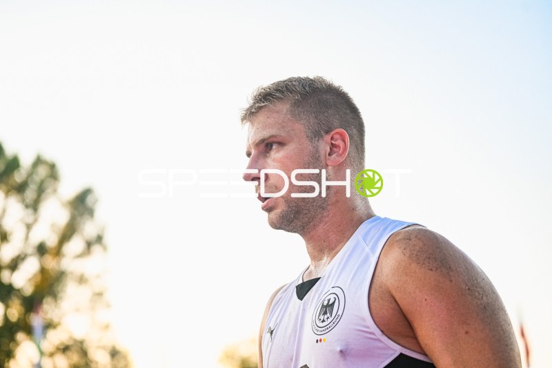 Spieler der deutschen Beachhandball-Nationalmannschaft im Fokus in Zagreb