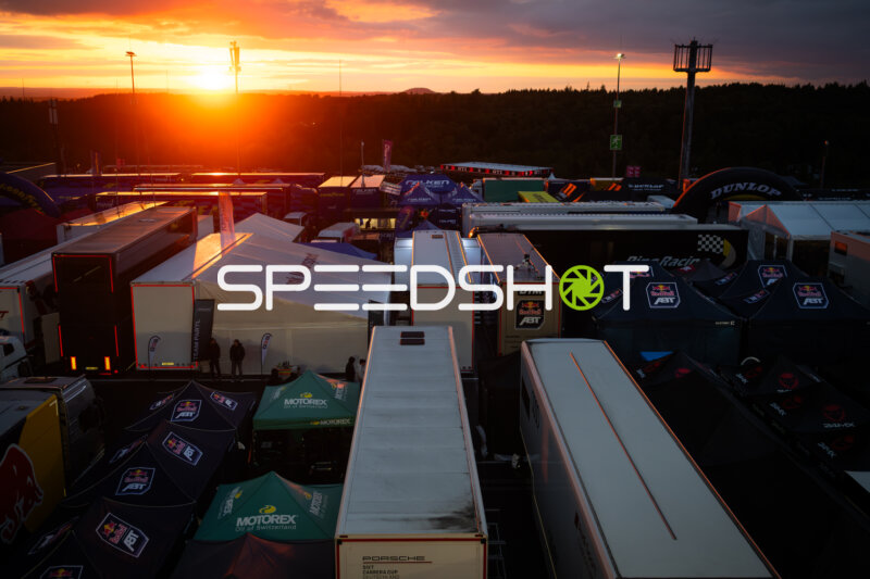 Sonnenuntergang über dem Fahrerlager beim 24h Nürburgring 2026