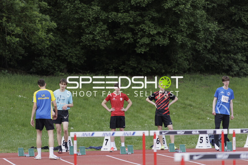Athleten an der Startlinie