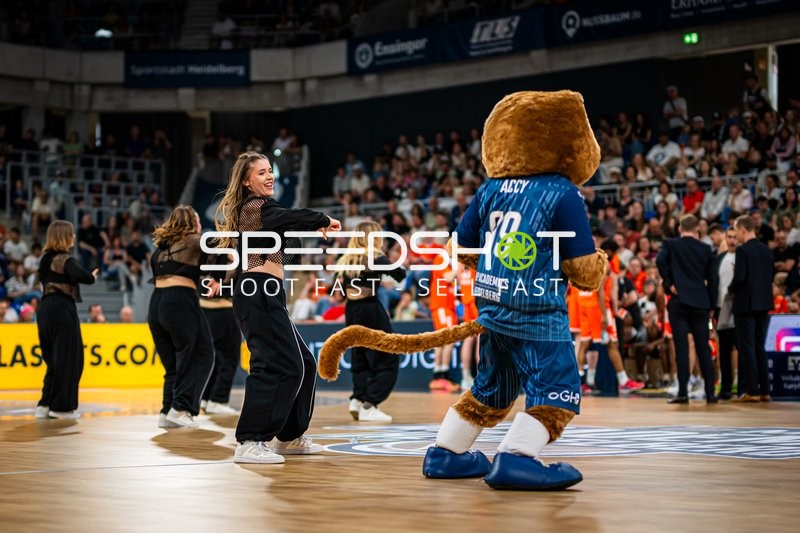 Maskottchen Accy (99; MLP Academics Heidelberg) tanzt in Heidelberg