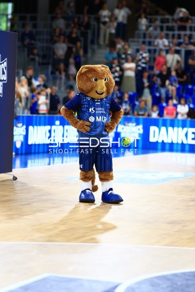 Maskottchen Accy (99; MLP Academics Heidelberg) in Aktion