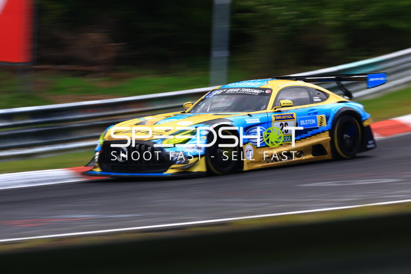 Mercedes-AMG GT3 #26 von PROsport Racing in voller Fahrt auf der Nordschleife