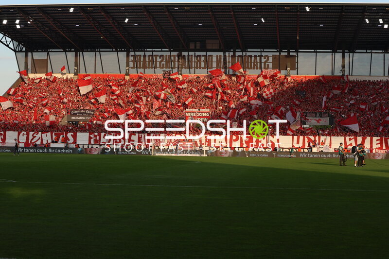 Fans feiern im Stadion