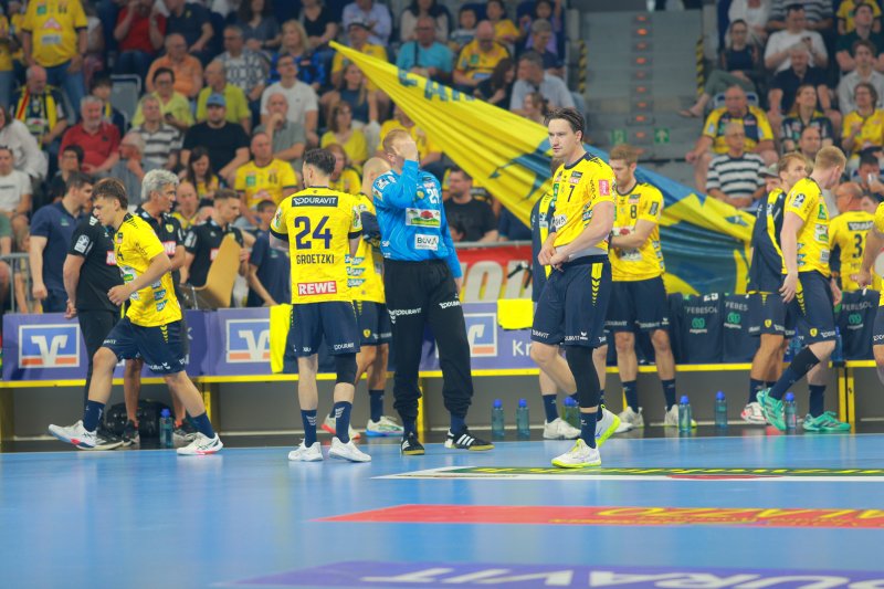 Robert Timmermeister (#7; Rhein Neckar Löwen) in der Spielpause