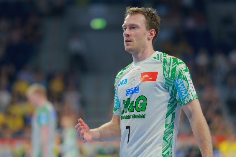 Felix Claar (#7; SC Magdeburg) während des Spiels