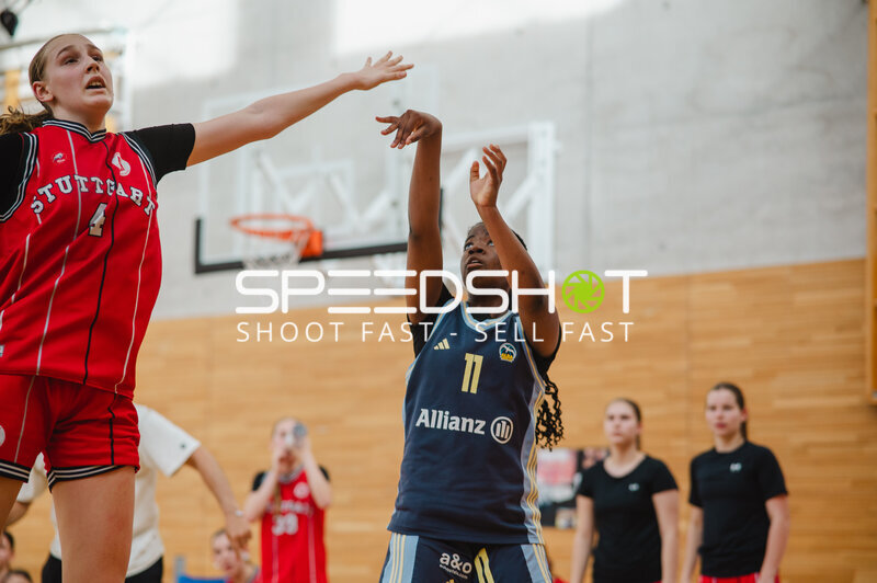 Spielszene beim Basketballspiel in Stuttgart