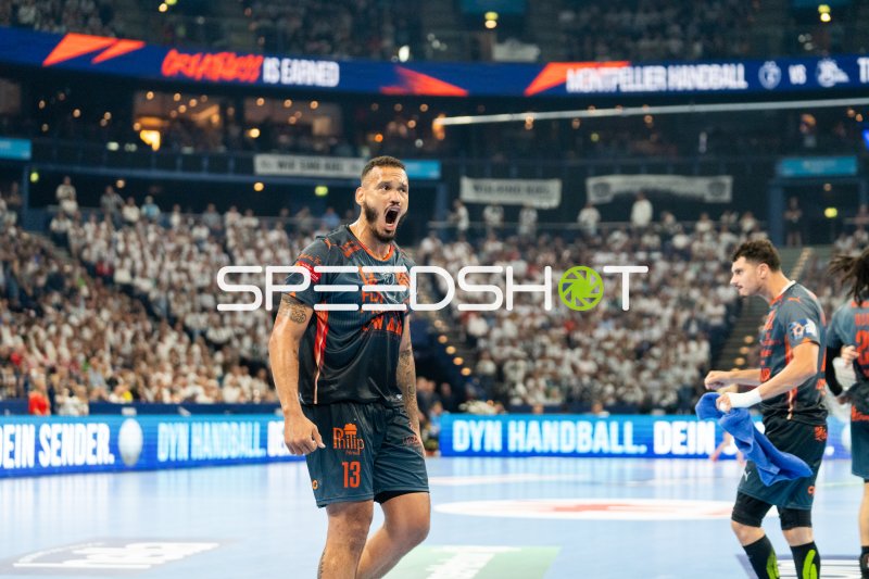 Rogério Moraes Ferreira (#13; Montpellier HB) jubelt lautstark