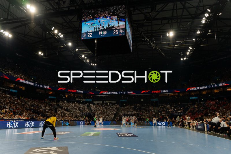 Hallenübersicht beim EHF Champions League Spiel Montpellier HB vs. THW Kiel