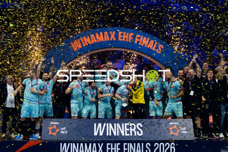MT Melsungen gewinnt die EHF Finals 2026 – Siegerehrung mit Pokal