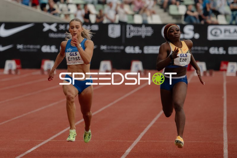 Jolina Ernst und Joy Eze im Sprint-Duell beim 100-m-Lauf