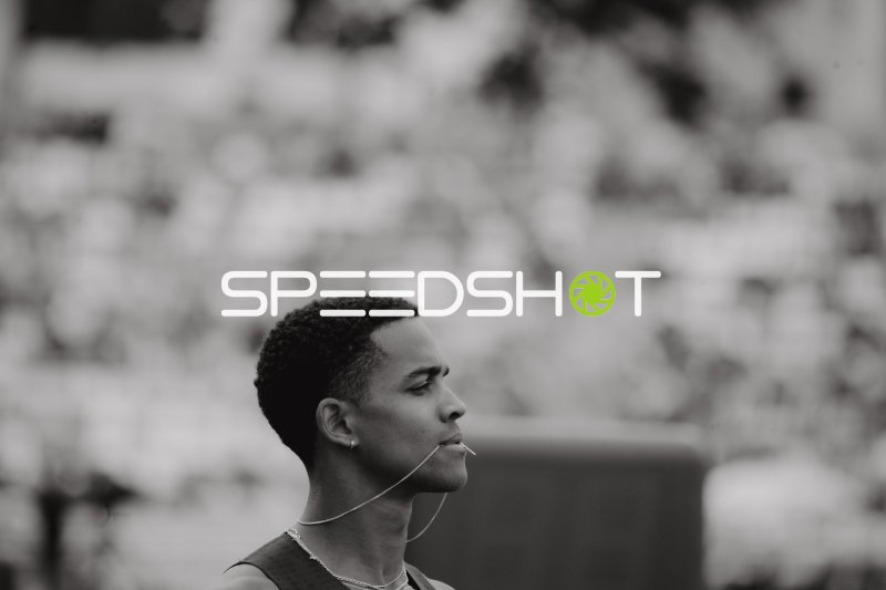 Athlet im Porträt bei Leichtathletik-Veranstaltung