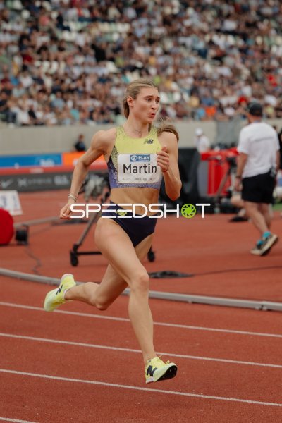 Johanna Martin beim 400-m-Lauf im Goldenes Oval Stadion