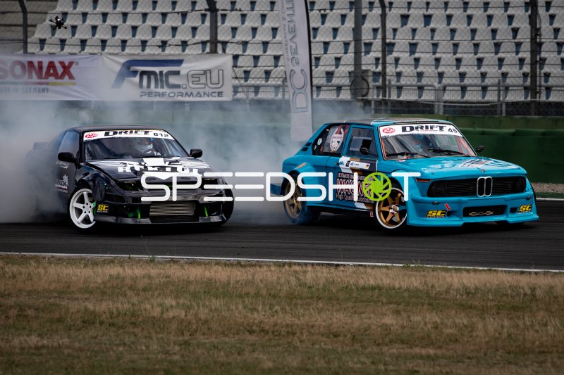 Drift-Duell: Nissan S13 #612 und BMW #45 im Tandem-Drift