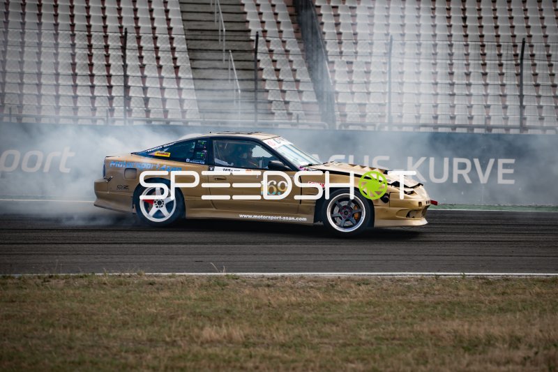 Nissan S13 LS3 #169 von Ali Asan (Asan Motorsport) driftet am Hockenheimring