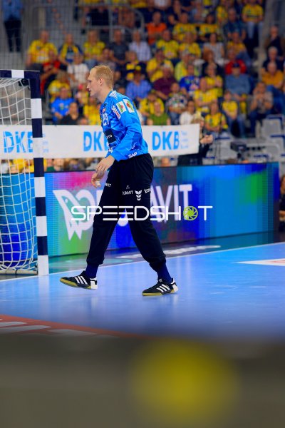 David Späth (#29; Rhein Neckar Löwen) im Tor beim Bundesliga-Spiel