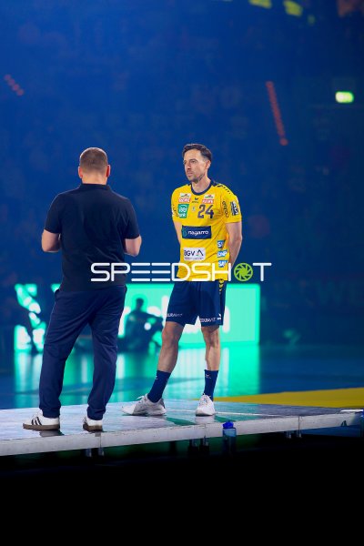 Patrick Groetzki (#24; Rhein Neckar Löwen) bei Spielervorstellung