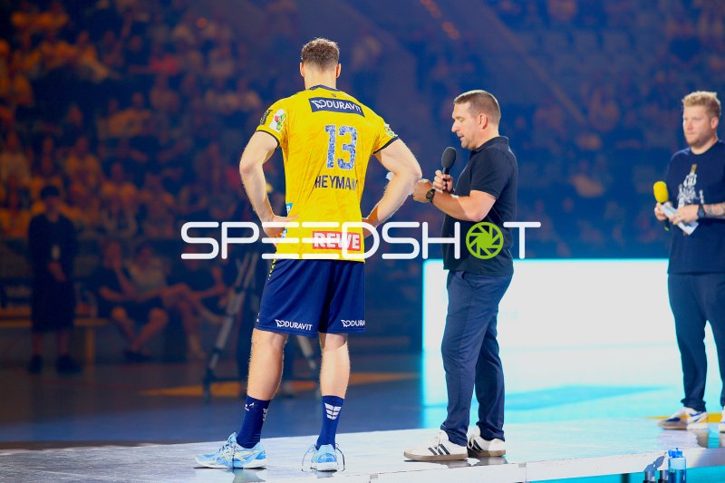 Sebastian Heymann (#13; Rhein Neckar Löwen) im Interview mit Holger Bachert und Kevin Gerwin