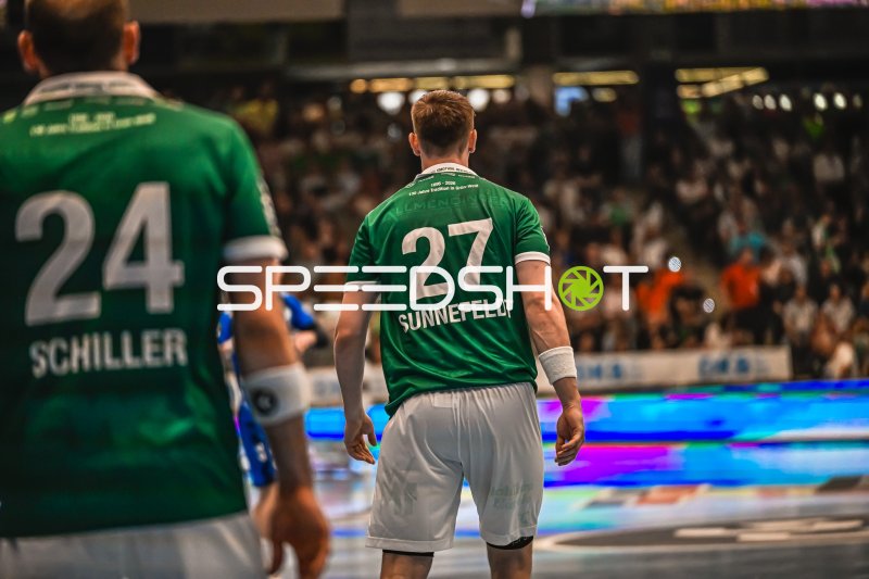 Oskar Sunnefeldt (#27; Frisch Auf! Göppingen) im Spielgeschehen