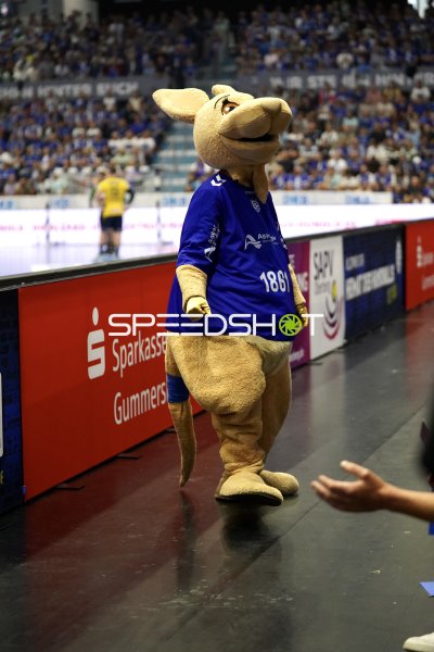 Maskottchen des VfL Gummersbach in der SCHWALBE arena