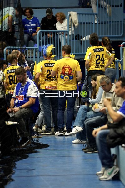 Rhein Neckar Löwen Fans in der SCHWALBE arena Gummersbach