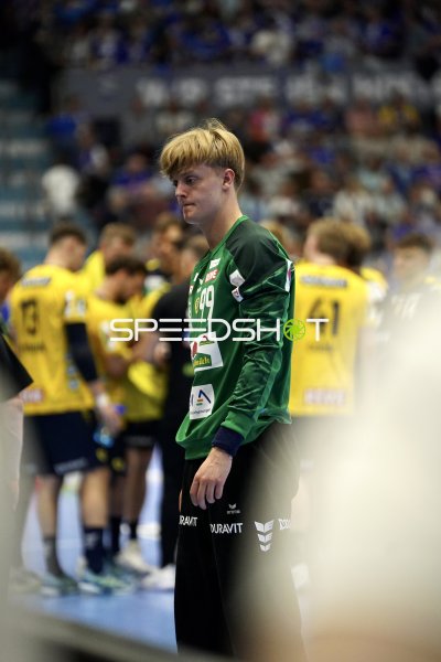 David Späth (#29; Rhein Neckar Löwen) im Fokus in der SCHWALBE arena