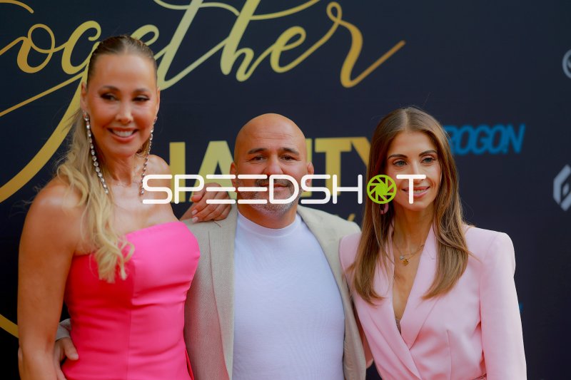 Cathy Hummels, Sylvia Walker und Serdar Topcu beim All-Together