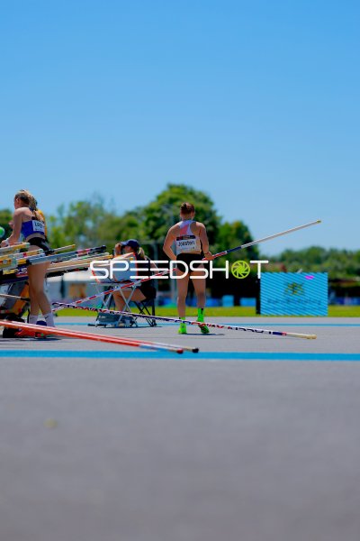Kyani Joosten (#109; Belgium) beim Stabhochsprung-Anlauf in Mannheim