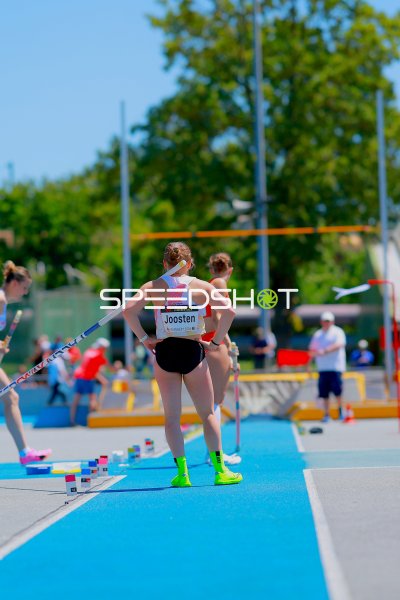 Kyani Joosten (#109; Belgium) beim Stabhochsprung-Wettkampf in Mannheim