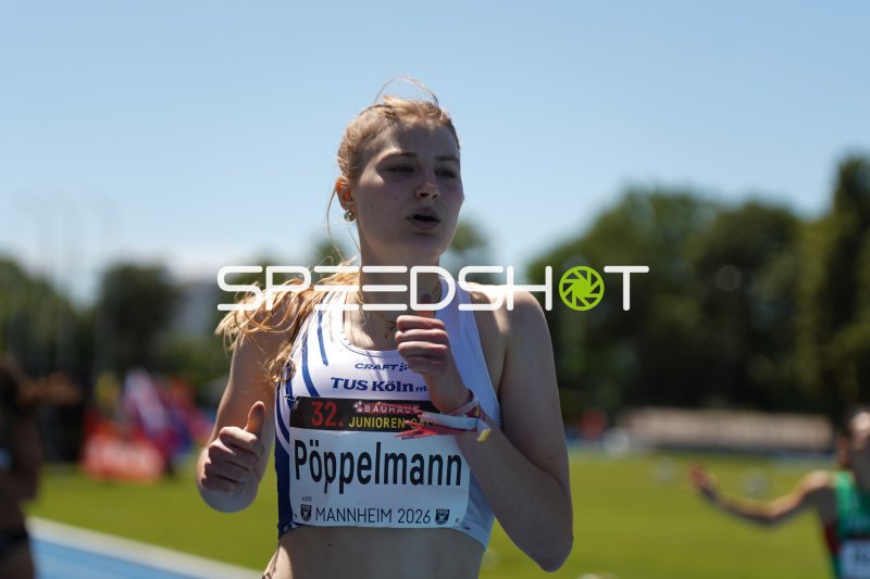 Lynn Pöppelmann (#400) beim 400m-Lauf in Mannheim